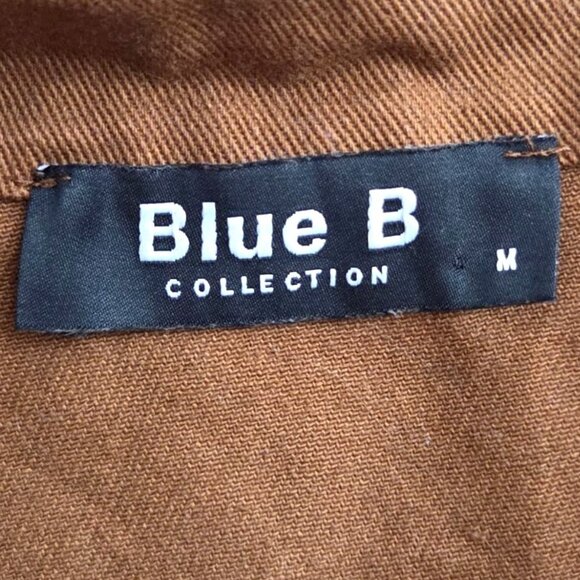 Brown Aztec Frayed Hem Button-Up Jacket Medium By Blue B Collection - Picture 6 of 6